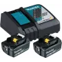 Makita DC18RC - Akumulatora lādētājs + Akumulators 2 x - Li-Ion - 6 Ah - 108 Wh - 1 x Akumulatora uzlāde (199480-6)