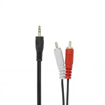 Audio kabelis 3,5 mm spraudnis uz 2x RCA spraudnis SBOX