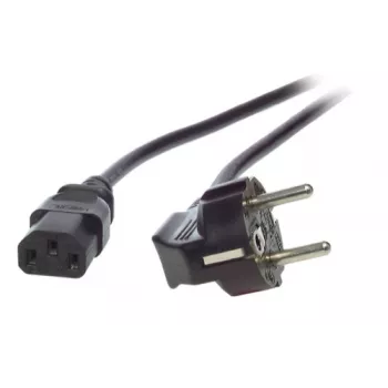 EFB-Elektronik barošanas vads ar iezemētu kontaktdakšu 90° - C13 180° melns 2,0 m, 3 x 0,75 mm² Ražotājs: EFB Elektronik (EK504.2V2)