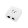 LANBERG Outlet Box RJ-45 Cat6 OU6-0002-W balta, 2 ligzdas, 30×54×57 mm