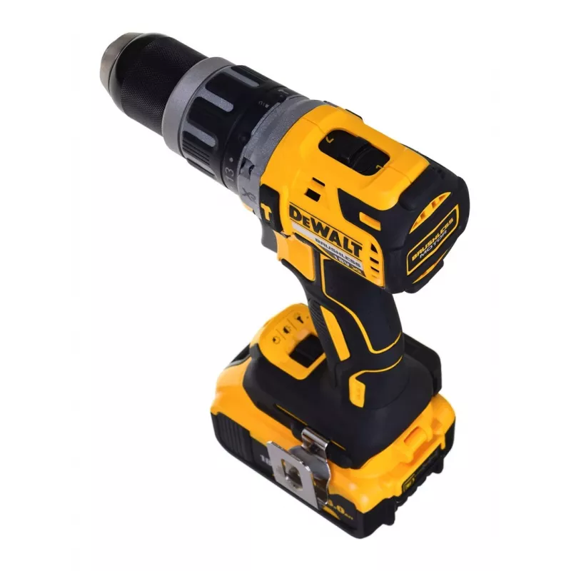 Elektroinstrumentu komplekts DeWALT DCK2080P2T-QW — 18V Li‑Ion 5Ah (2x), leņķa slīpmašīna DCG405, urbjmāšīna/skrūvgriezis, M14 slīpēšanas diska vītne, pārnēsāšanas kaste