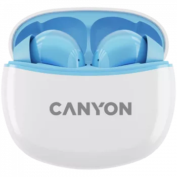 Canyon TWS-5 CNS-TWS5BL Austiņas – Patiesi bezvadu – Bluetooth 5.3 – Iekšauss – USB-C uzlādes futrālis – Skārienjutīga vadība – līdz 38h darbības laiks – Melns