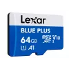 MicroSDXC atmiņas karte Lexar BLUE PLUS 64 GB UHS‑I 100 MB/s U1 V10 (zila)