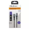 Qoltec kabelis USB 2.0 Type C uz Type C 100W Qc 3.0 Pd 1m Melns