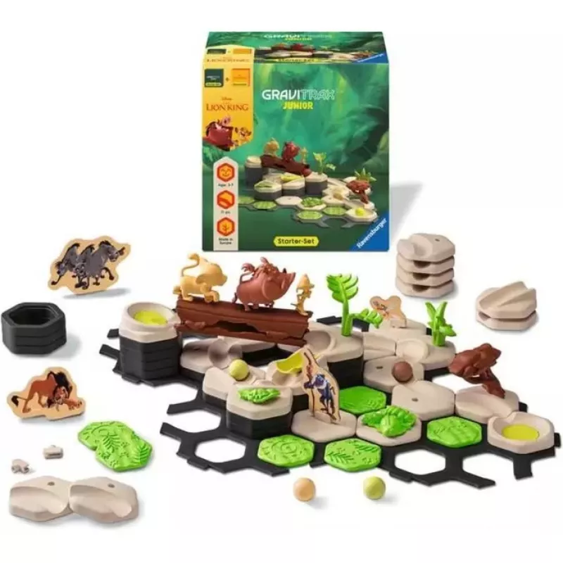 GraviTrax Junior Starter-Set Lauvu karalis, dzelzceļš