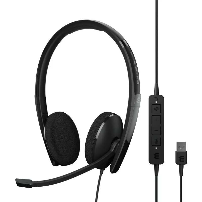 EPOS | SENNHEISER ADAPT 160T USB II austiņas ar vadu, galvas saite, birojam/zvanu centram, USB Type-A, melna