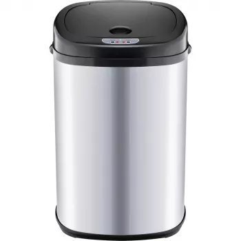 Atkritumu tvertne LAMART LT8021 nerūsējošais tērauds, pedālis, kustību sensors, 30 L, 34×25×54 cm