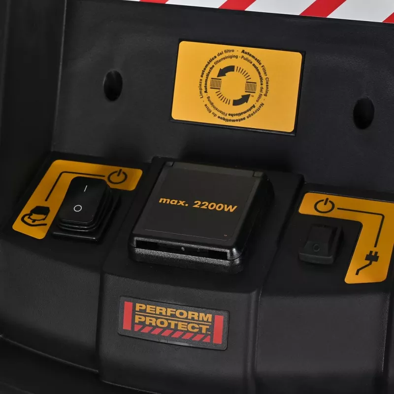 DeWALT DWV901L putekļu nosūcējs Melns, Dzeltens 30 L 1400 W