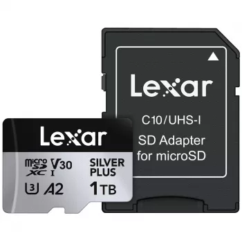 Lexar 1TB UHS-I MicroSDXC SILVER PLUS zibatmiņa