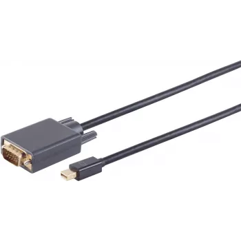 VGA–Mini DisplayPort kabelis ShiverPeaks BS10-54045, 3 m, ar zeltītiem spraudņa kontaktiem