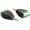savienotāju adapteris DeLOCK 65453 3,5 mm 4 kontaktu melns/zaļš