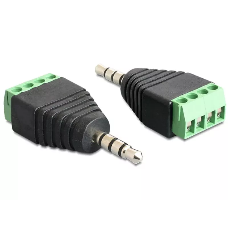 savienotāju adapteris DeLOCK 65453 3,5 mm 4 kontaktu melns/zaļš