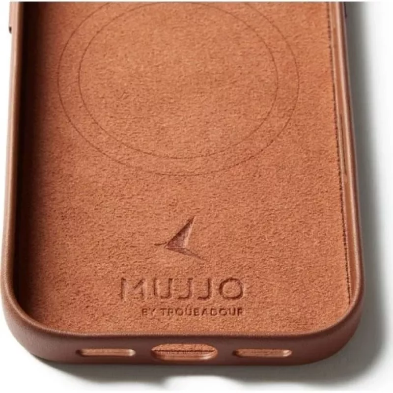 Mujjo Full Leather Case MagSafe vāciņš priekš iPhone 17 Pro Brown
