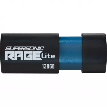 USB zibatmiņa PATRIOT Supersonic Rage Lite 128 GB USB Type-A 3.2 Gen 1, 180 MB/s, zila/melna