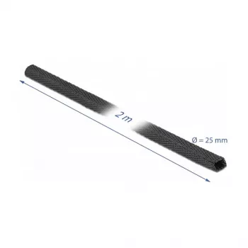 Termokambrika DeLOCK 20795 2 m x 25 mm melna