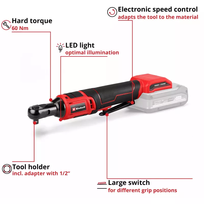 Einhell 4514320 strāvas adapteris, melns