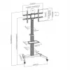 TV sienas stiprinājums SBOX FS-444 37–86 collu televizoriem, līdz 50 kg, VESA līdz 600×400