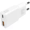 Lādētājs 4smarts PDPlug Duos plāns viedtālruņa planšetdatora balts maiņstrāvas ātrā uzlāde