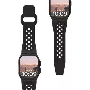 Urban Armor Gear UAG Monarch Strap | Apple Watch Ultra/42/44/45/46mm | Melns/titan (194158114037)