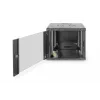 DIGITUS Professional Unique DN-19 09U-6/6-SW - skapis - tīkla skapis - piemērots montāžai pie sienas - melns, RAL 9005 - 9U - 48,3 cm (19) (DN-19 09U-6/6-SW)