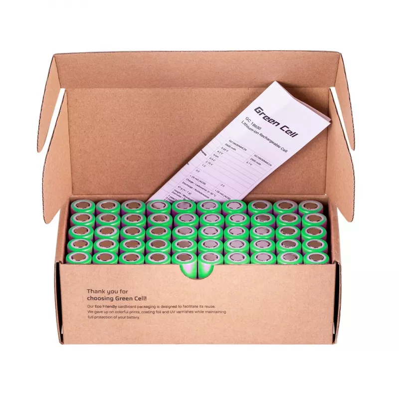 Green Cell 50GC18650NMC29 mājsaimniecības baterija Uzlādējama baterija 18650 Litija jonu (Li-Ion)