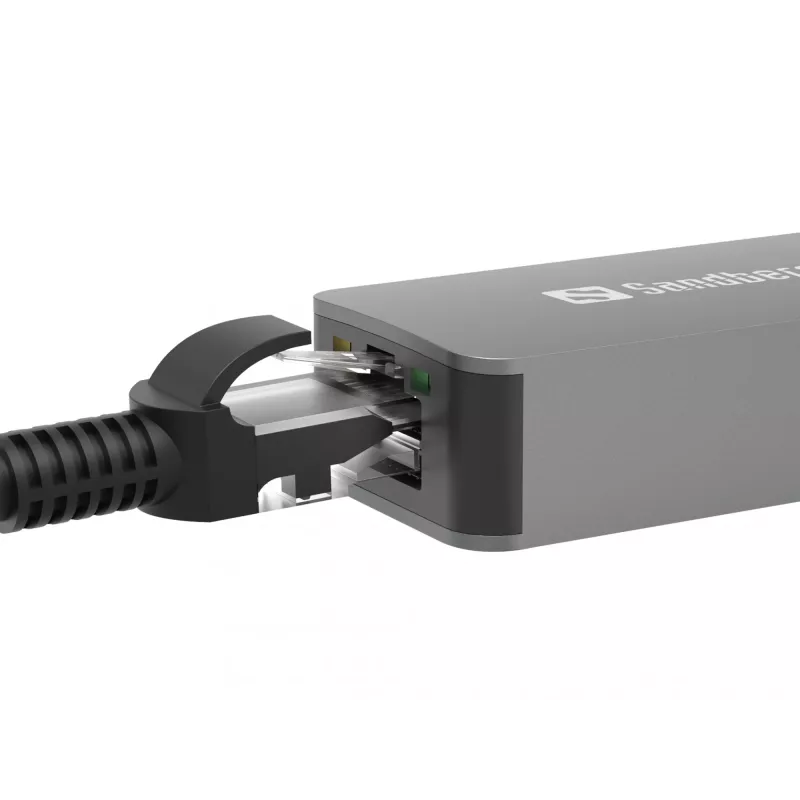USB-C/A adapteris SANDBERG 136-68 ar 2,5 GbE RJ45 Ethernet portu
