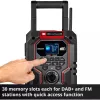 Portatīvais radio EINHELL TE-CR 18 Li DAB+ FM Bluetooth USB, darbināms ar baterijām (saderīgs ar TE-CR 18 Li)