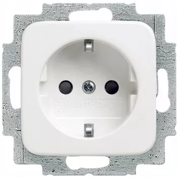 BUSCH JAEGER 2CKA002011A1888 - F tips - 2P+E - Balts - IP20 - 250 V - 16 A