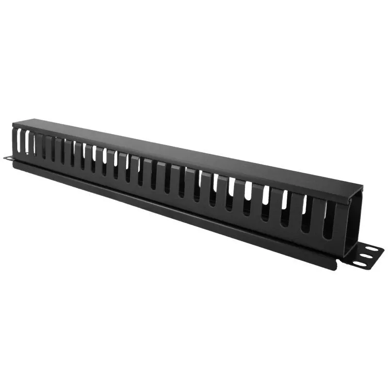 Kabeļu kaste Alantec PK008 sienas organizators 1U melna metāla/plastmasas