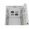 19 collu 42U LANBERG stāvošs statņu skapis 600×600 mm pelēks ar stikla durvīm un LCD (plakanā iepakojumā)