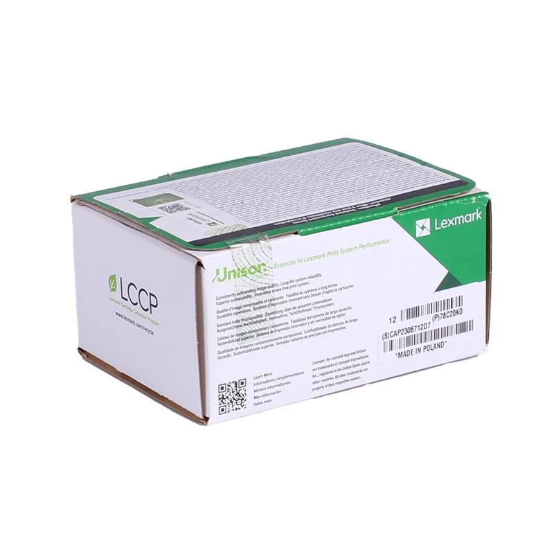 Lexmark 78C20K0 tonera kasetne 1 gab. Oriģināls Melna