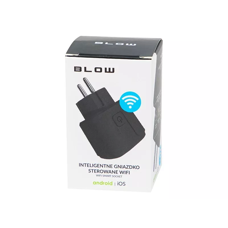 Viedā kontaktligzda BLOW TUYA V3 ar WiFi vadību 16A, viena izeja, attālināta IESLĒGŠANA/IZSLĒGŠANA
