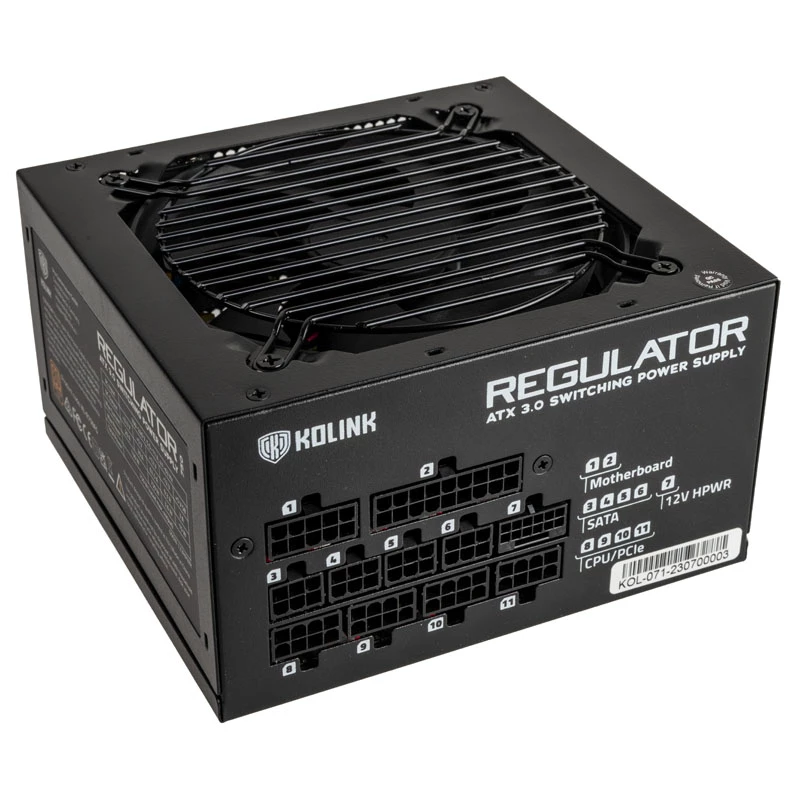 Kolink Regulator 80 PLUS Gold barošanas bloks, ATX 3.0, PCIe 5.0, modulārs - 750 W