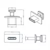 Kontaktligzdas drošības aizbāznis USB Type-C DeLOCK 64015