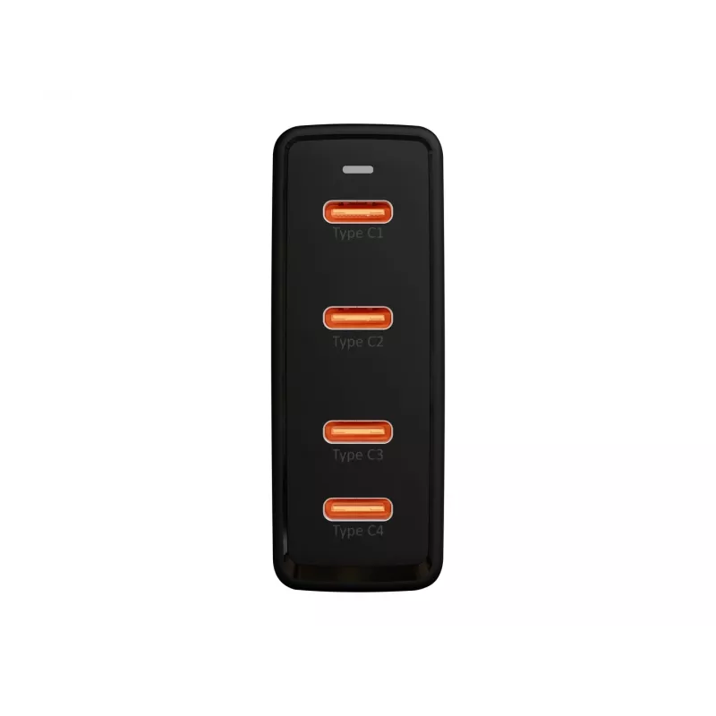 Sienas lādētājs BLOW 4×USB-C PD 100W GaN, 4 porti, PD 3.0, PPS, 200–240V ieeja