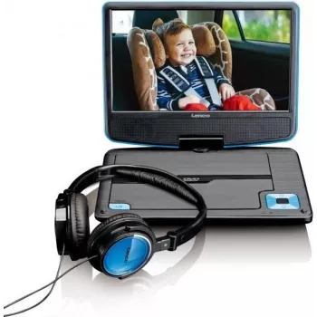 Lenco DVP-910 - DVD atskaņotājs - portatīvais - ekrāns: 22,9 cm (9 inch) - zils (DVP910BLAU)