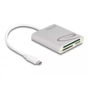 Karšu lasītājs DeLOCK 91005 USB 3.2 Gen 1 Type-C pelēks CF MMC MicroSD
