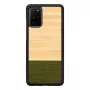 Telefona maciņš Man and Wood Samsung Galaxy S20+ — bambuss, meža melns