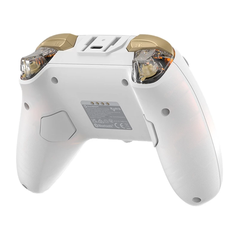 Bezvadu kontrolieris GameSir Cyclone 2 HRG1001 — Bluetooth, ergonomisks dizains, balts