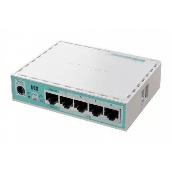 Mikrotik hEX vadu maršrutētājs Gigabit Ethernet Balts