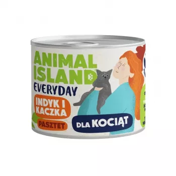 ANIMAL ISLAND Everyday tītara un pīles barība kaķēniem - mitrā kaķu barība - 185g