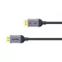 UNITEK C1628GY01-1.5M DisplayPort kabelis, melns, pelēks