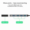 USB centrmezgls zaļa Cell HUB-GC-C4A — 4 portu USB-C 3.0 centrmezgls