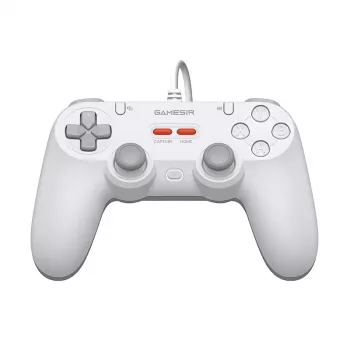 Vadu spēļu kontrolieris GameSir T3 Lite WT balts — ergonomisks vadu kontrolieris saderīgs ar datoru