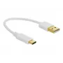 USB uzlādes kabelis DeLOCK Type-A uz USB Type-C 15 cm