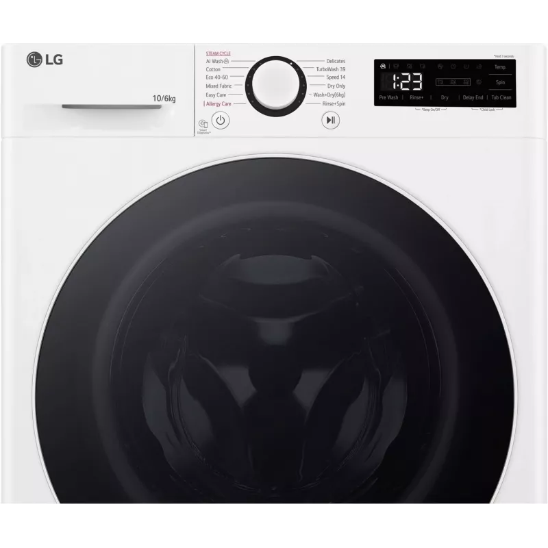 LG F4DR510S0W veļas mazgājamā mašīna ar žāvētāju 10 kg 1400 apgr./min Balta