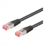 Wentronic Goobay CAT 6a komutācijas kabelis, S/FTP (PiMF), melns, 7,5 m - LSZH bezhalogēna, varš (93853)