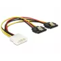 Iekšējais strāvas kabelis DeLOCK 85237 0,2 m Molex uz 2 x SATA