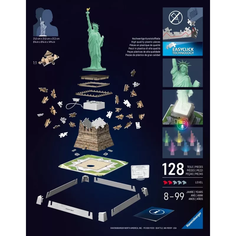 Puzle 3D Brīvības statuja