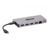USB-C dokstacija - 4K HDMI, USB 3.2 Gen 1, USB-A centrmezgls, GbE, atmiņas karte, 100W PD uzlāde, noņemams vads U442-DOCK5D-GY